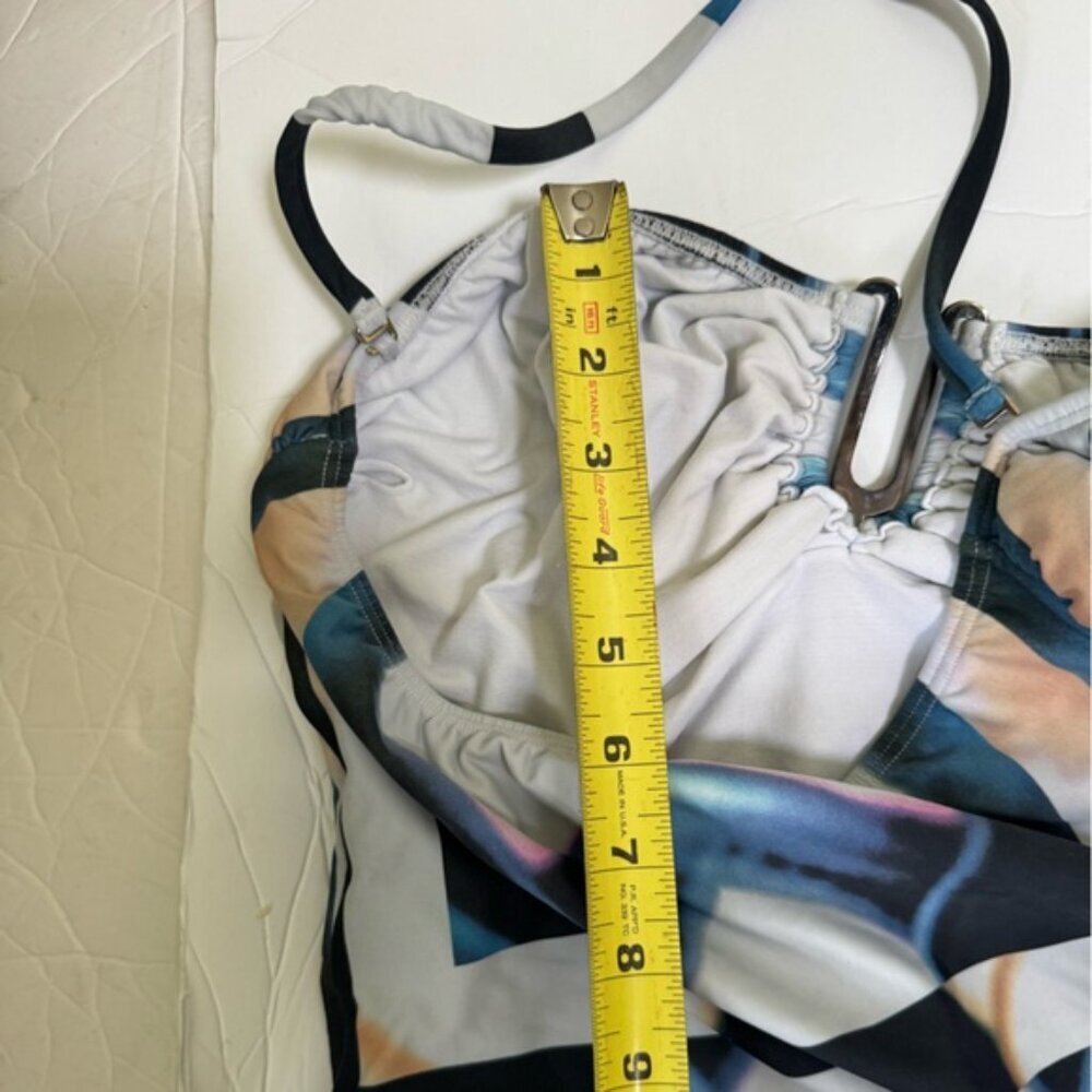 Lenny Niemeyer Luxury Print Halter Removable 1 Piece Swimsuit Adjustable Strap - Picture 14 of 15